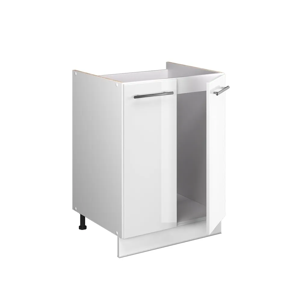 Vicco Fame-Line Mobile Lavello Cucina, Bianco Lucido/Bianco, 60 cm - immagine 6