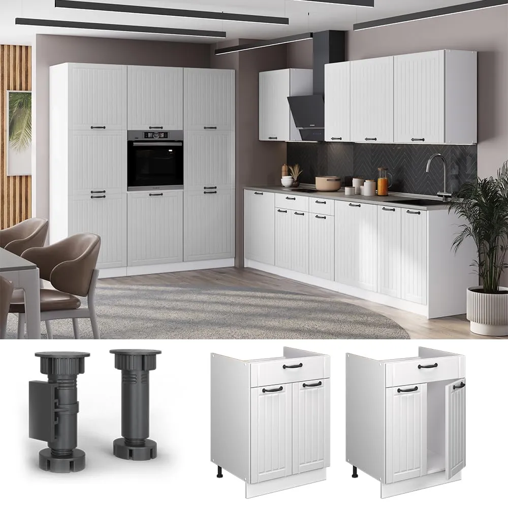 Vicco Fame-Line Mobile Base, Bianco Country/Bianco, 60 cm - immagine 5