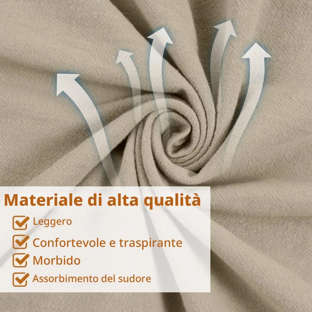 BSBUY Costume Medievale Rinascimentale Uomo Camicia con Cintura - immagine 4
