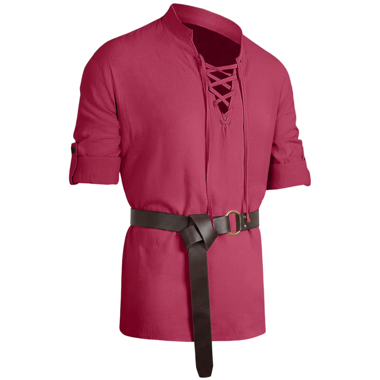 BSBUY Costume Medievale Rinascimentale Vintage da Uomo con Cintura - immagine 1