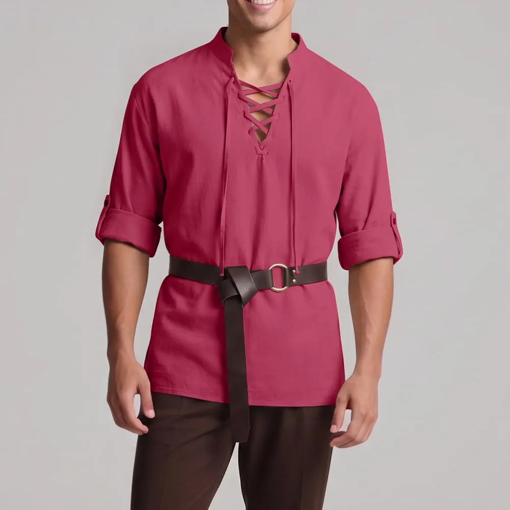 BSBUY Costume Medievale Rinascimentale Vintage da Uomo con Cintura - immagine 6