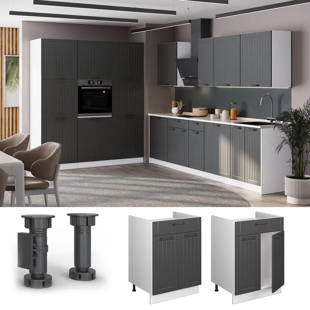 Vicco Fame-Line Mobile Base, Grigio Scuro/Bianco, 60 cm - immagine 4