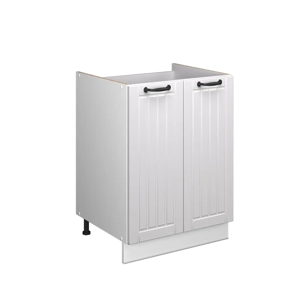 Vicco Mobile Lavello Cucina Fame-Line, Bianco Country/Bianco, 60 cm - immagine 1