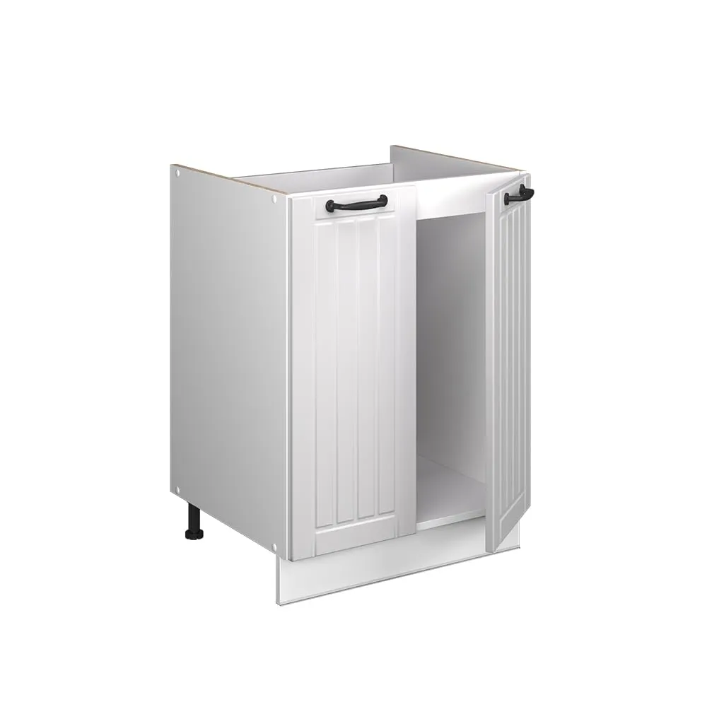 Vicco Mobile Lavello Cucina Fame-Line, Bianco Country/Bianco, 60 cm - immagine 6
