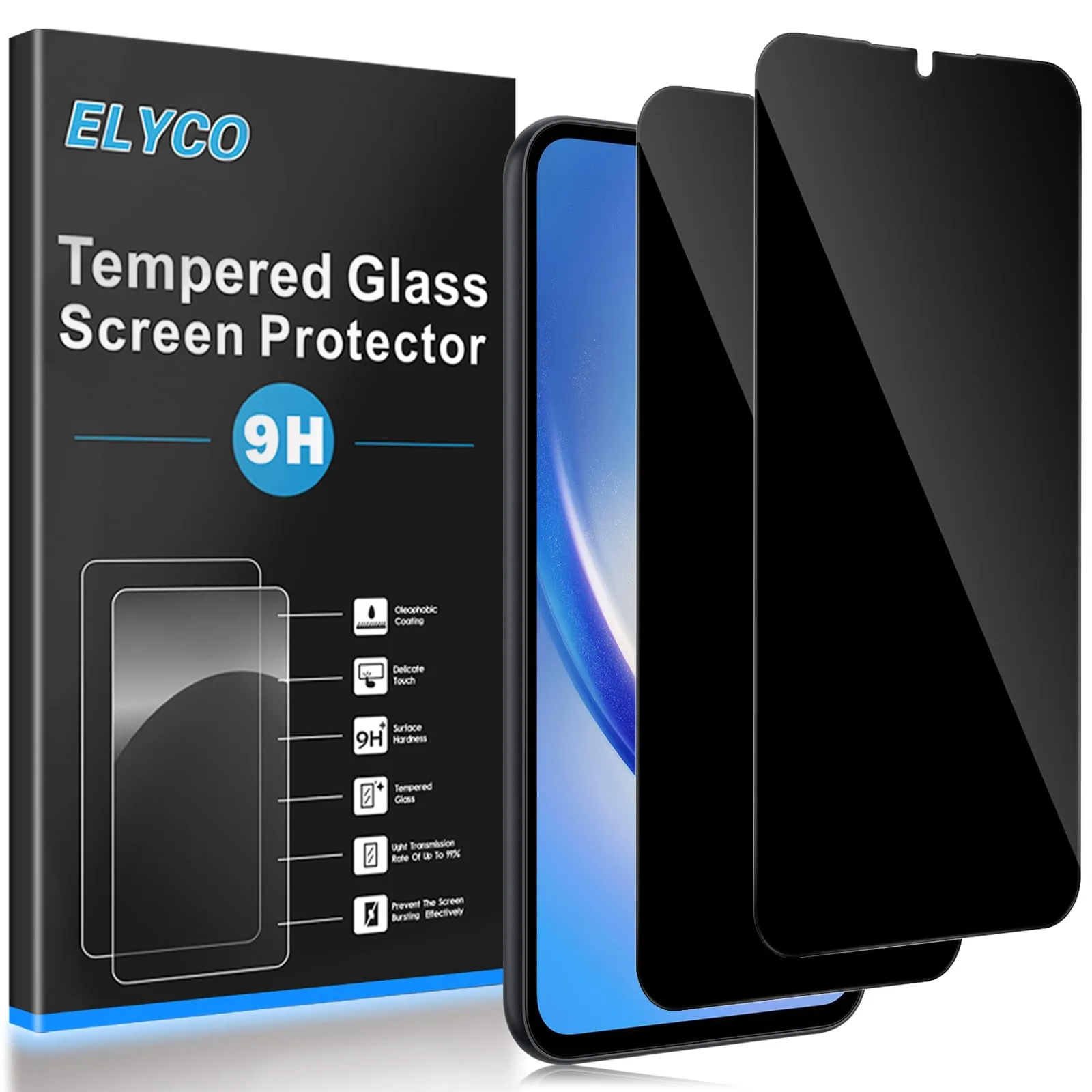 ELYCO Vetro Temperato Privacy per Samsung Galaxy A34 5G, 2 Pezzi - immagine 1