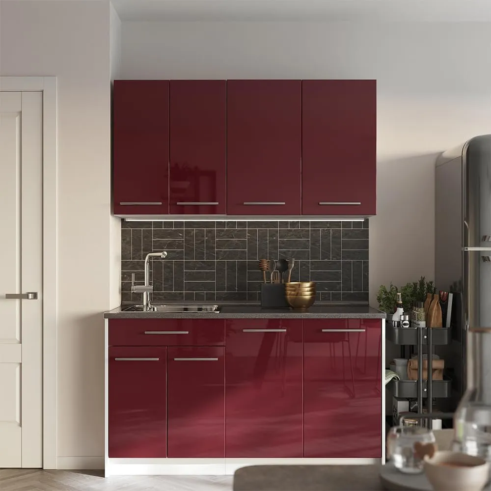 Vicco Fame-Line Mobile Base, Bordeaux Lucido/Bianco, 60 cm - immagine 6