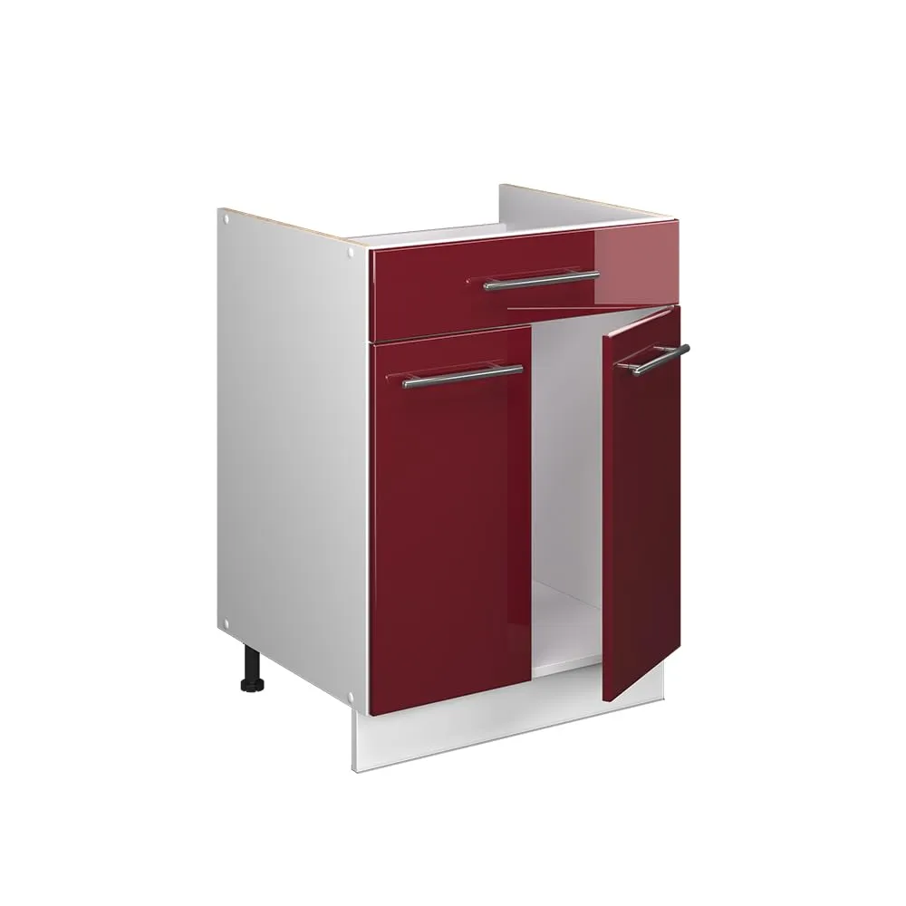 Vicco Fame-Line Mobile Base, Bordeaux Lucido/Bianco, 60 cm - immagine 7