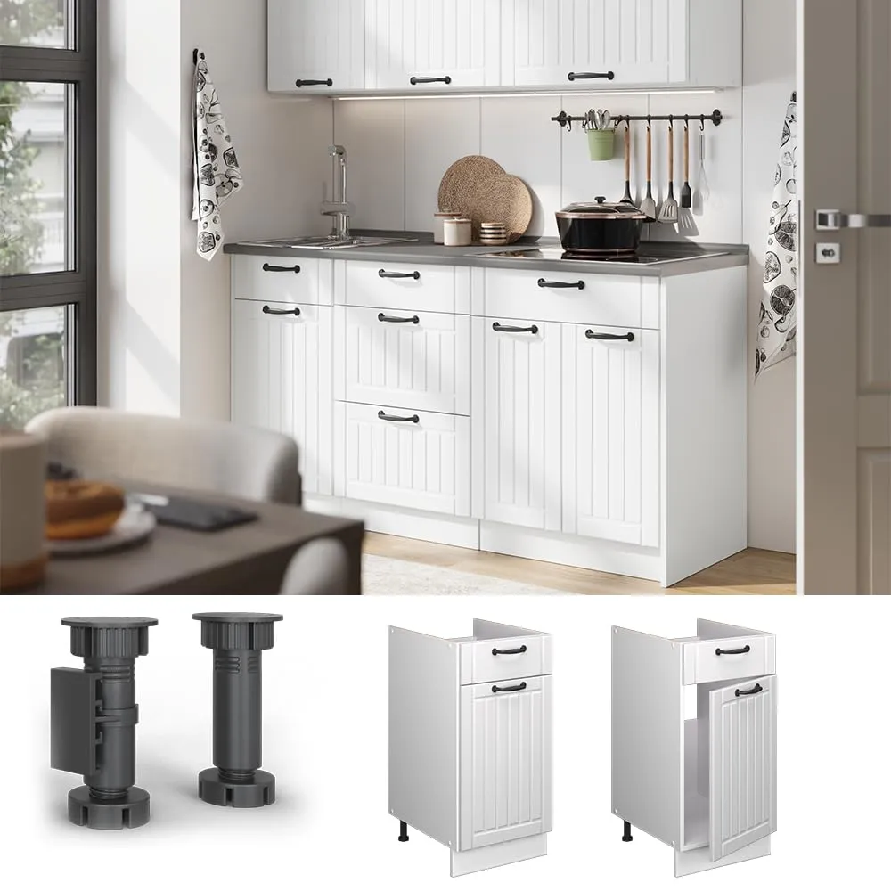 Vicco Fame-Line Mobile Base, Bianco Country/Bianco, 40 cm - immagine 5