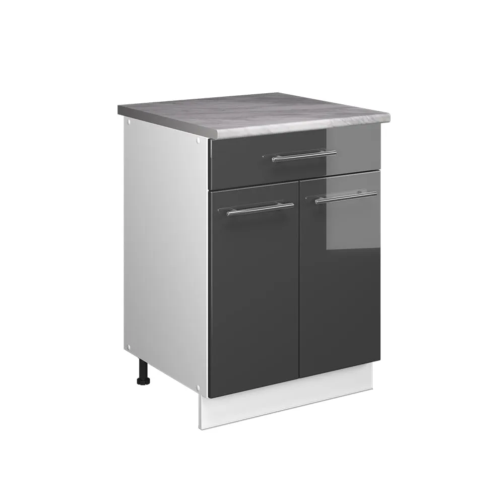 Vicco Fame-Line Mobile Base, Antracite Lucido/Bianco, 60 cm - immagine 1
