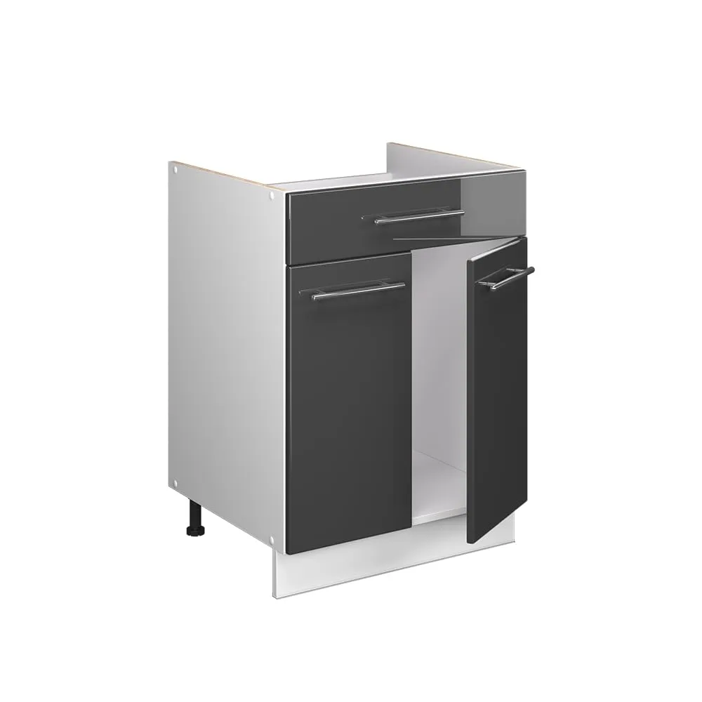 Vicco Fame-Line Mobile Base, Antracite Lucido/Bianco, 60 cm - immagine 7