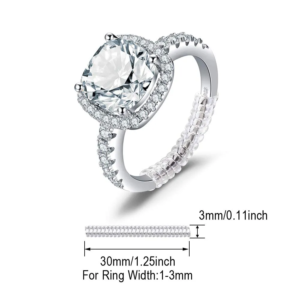 JewelryPalace Anello Solitario Taglio Cuscino 3ct Zirconi in Argento 925 per Donna - immagine 5