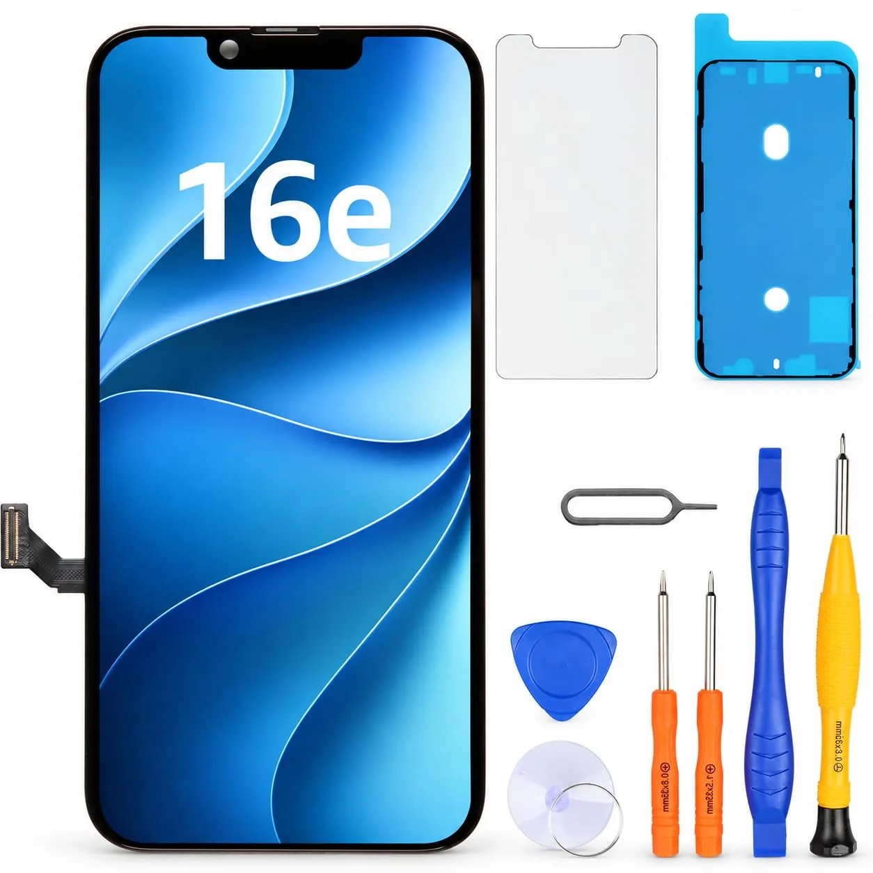 LL TRADER Schermo LCD 6,1'' per iPhone 16e e Kit di Riparazione - immagine 1