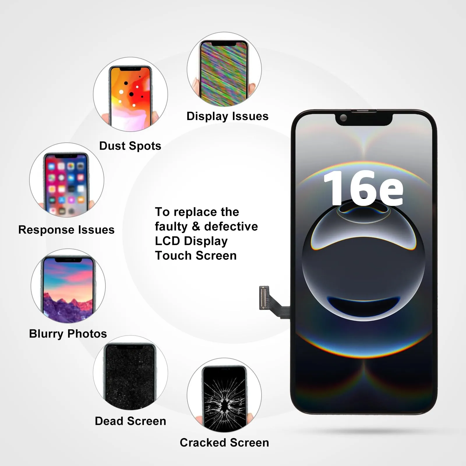 LL TRADER Schermo LCD 6,1'' per iPhone 16e e Kit di Riparazione - immagine 8