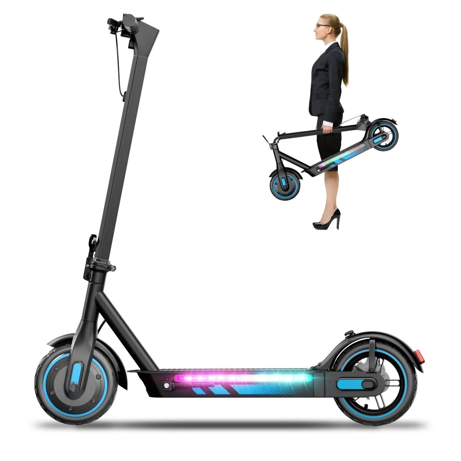 Zephyride V90 Monopattino Elettrico Adulto, 500W, 25km/H, Autonomia 45KM, Pneumatici 25,4 cm, Pieghevole, Giallo - immagine 1
