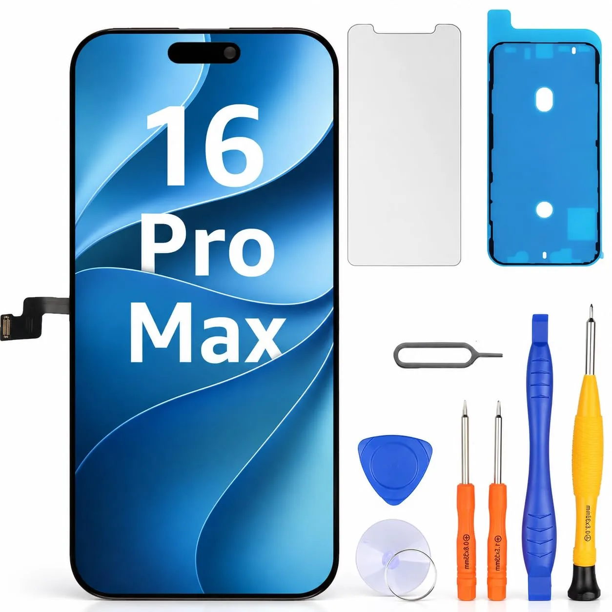 LL TRADER Schermo LCD 6,9'' per iPhone 16 Pro Max e Kit di Riparazione - immagine 1