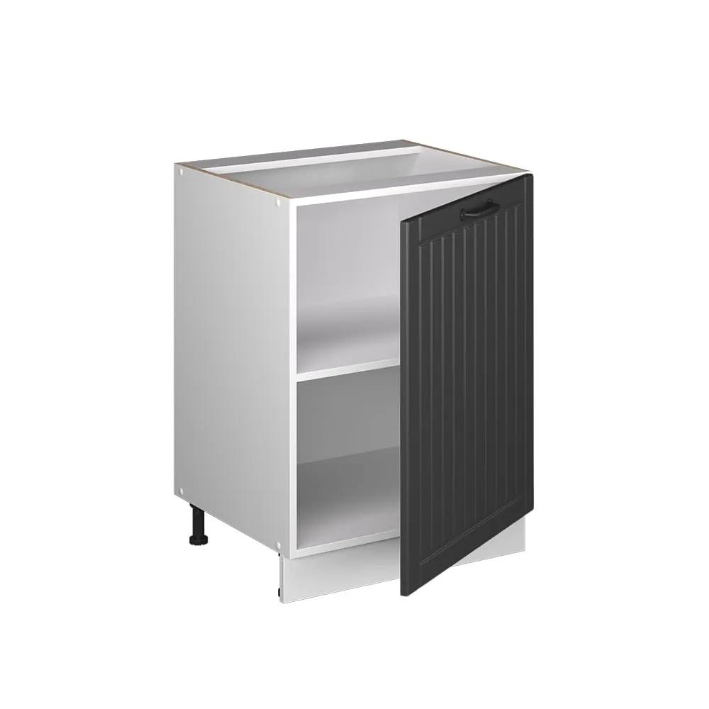 Vicco Mobiletto Base Cucina Fame-Line, Grigio Scuro/Bianco, 60 cm - immagine 6