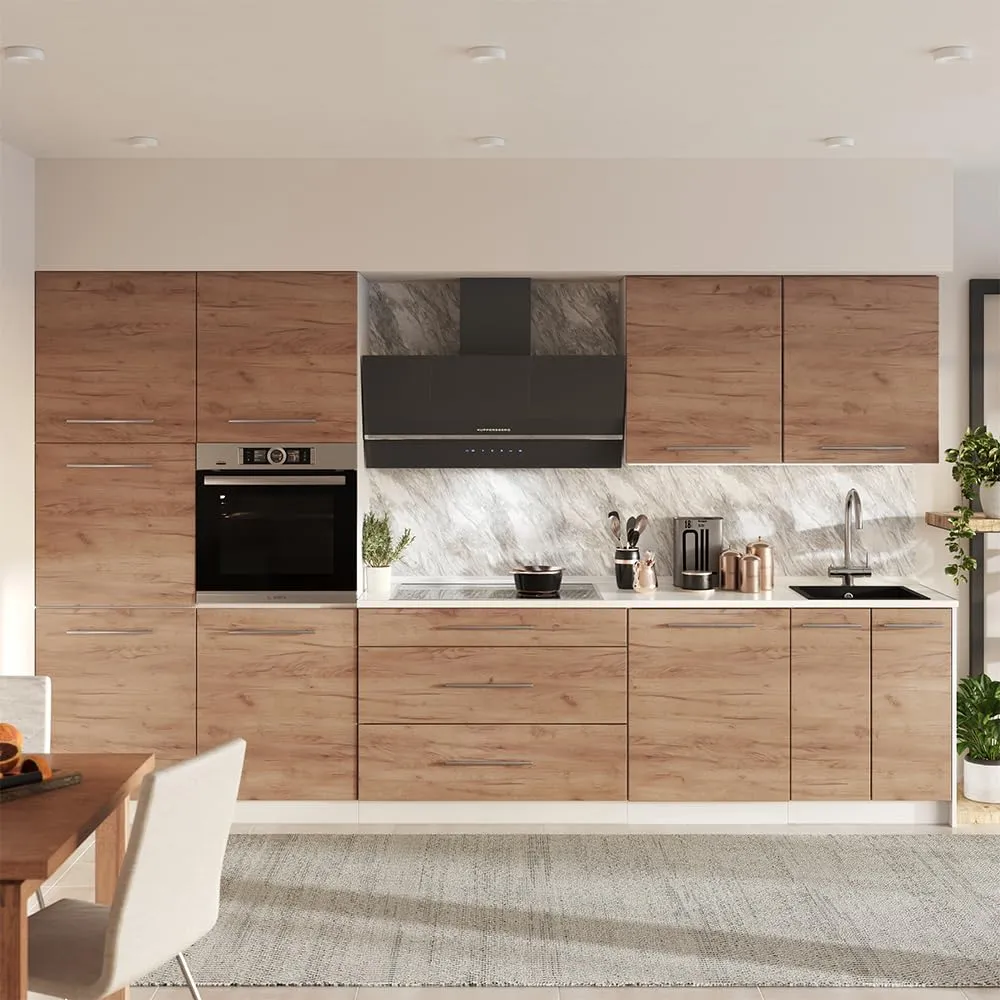 Vicco Mobile Lavello Cucina Fame-Line, Rovere Dorato/Bianco, 60 cm - immagine 6