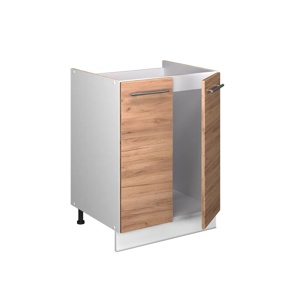 Vicco Mobile Lavello Cucina Fame-Line, Rovere Dorato/Bianco, 60 cm - immagine 7