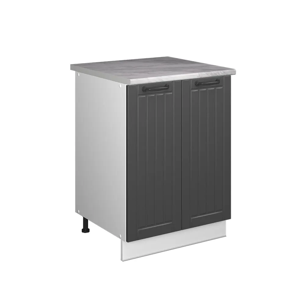 Vicco Mobile Lavello Cucina Fame-Line, Grigio Scuro/Bianco, 60 cm - immagine 1