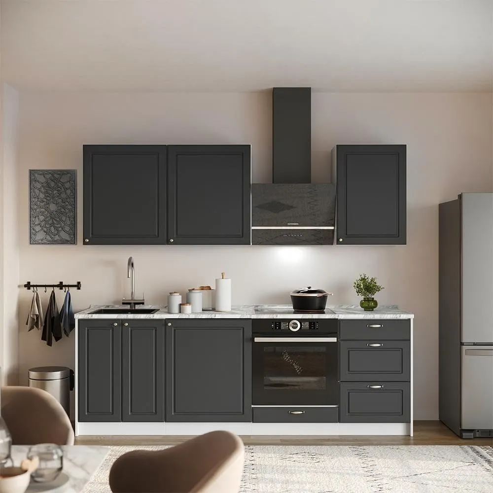 Vicco Mobiletto Base Cucina Fame-Line Antracite Country/Bianco 60 cm - immagine 5