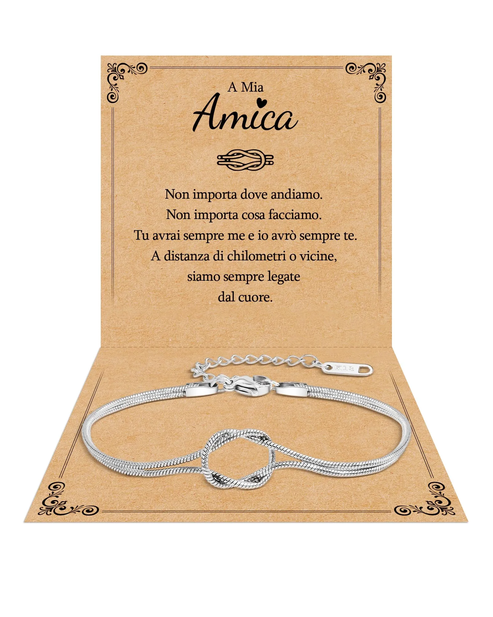 Cheerslife Braccialetti Amicizia con Nodo d'Amore Infinito e Confezione Regalo - immagine 1