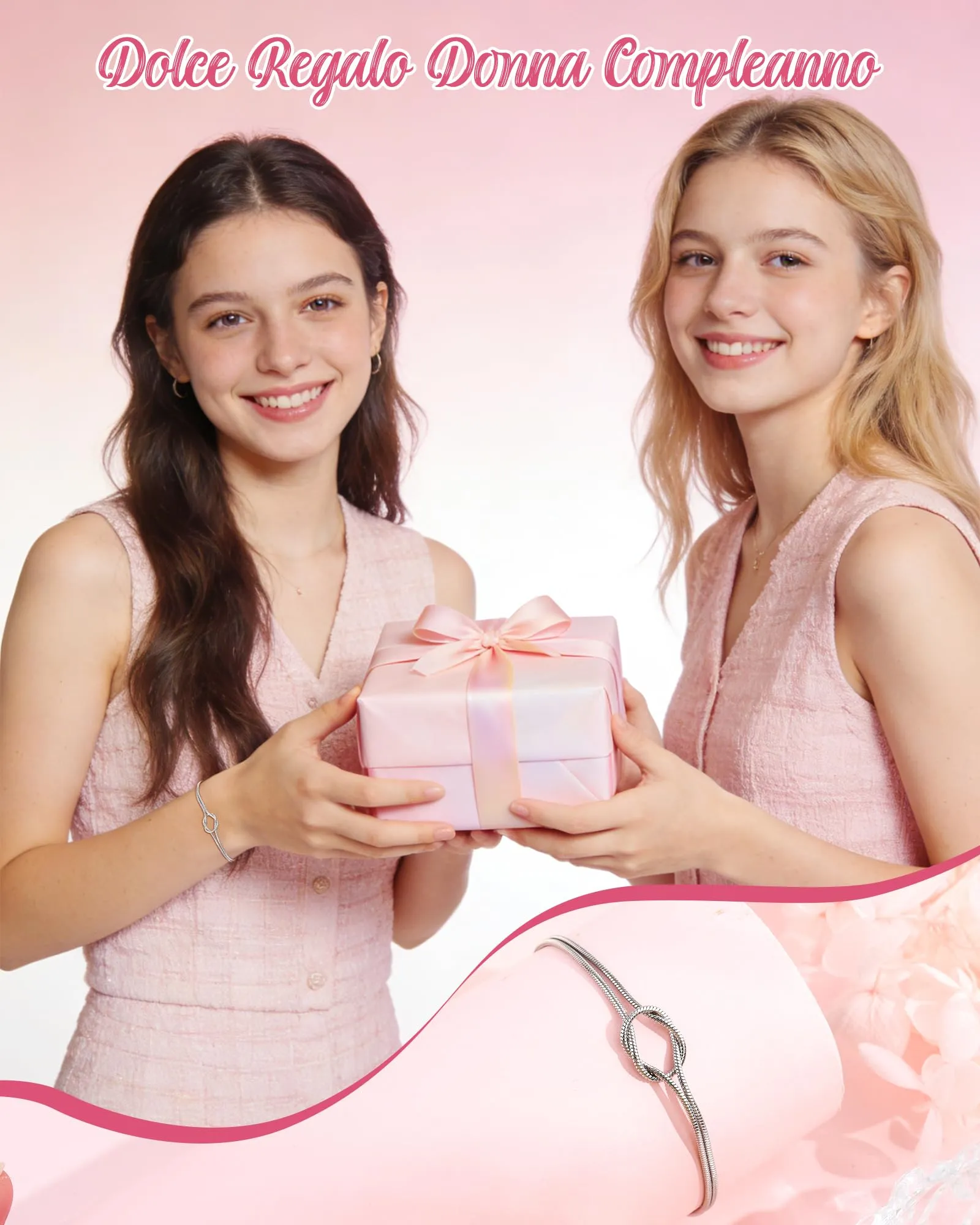 Cheerslife Braccialetti Amicizia con Nodo d'Amore Infinito e Confezione Regalo - immagine 3