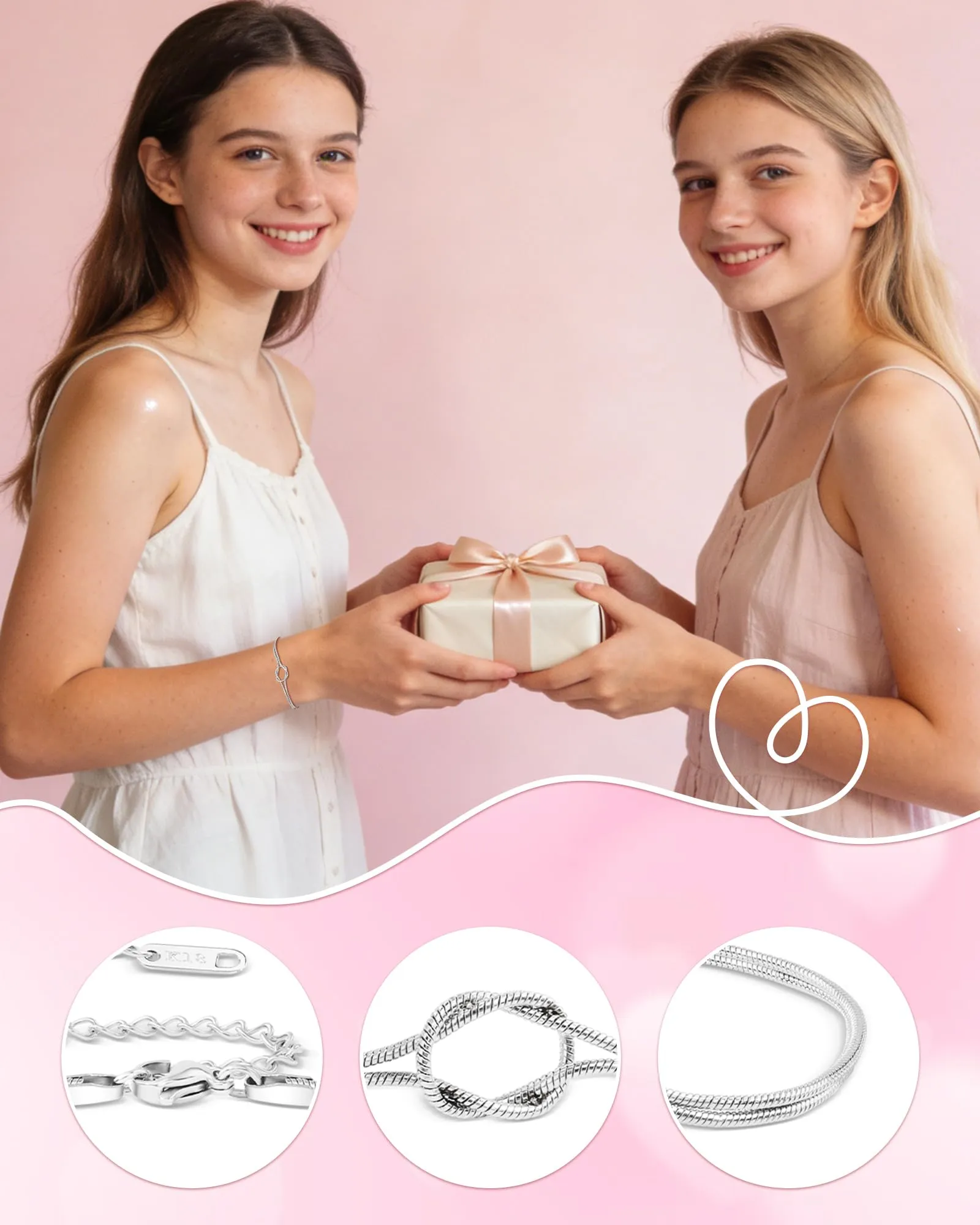 Cheerslife Braccialetti Amicizia con Nodo d'Amore Infinito e Confezione Regalo - immagine 5