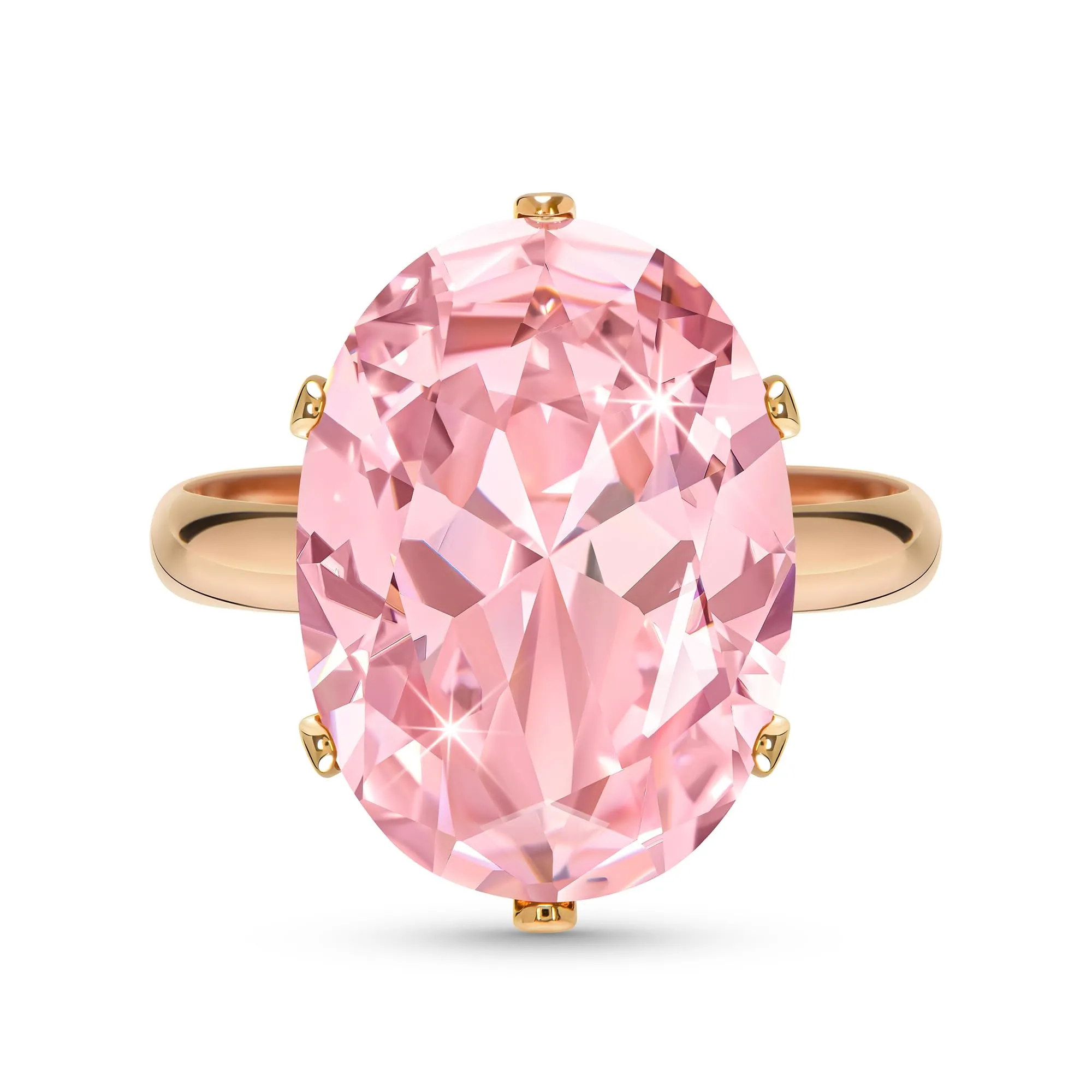 Linawe Anello Regolabile in Oro Rosa con Diamante Moissanite per Donna - immagine 1