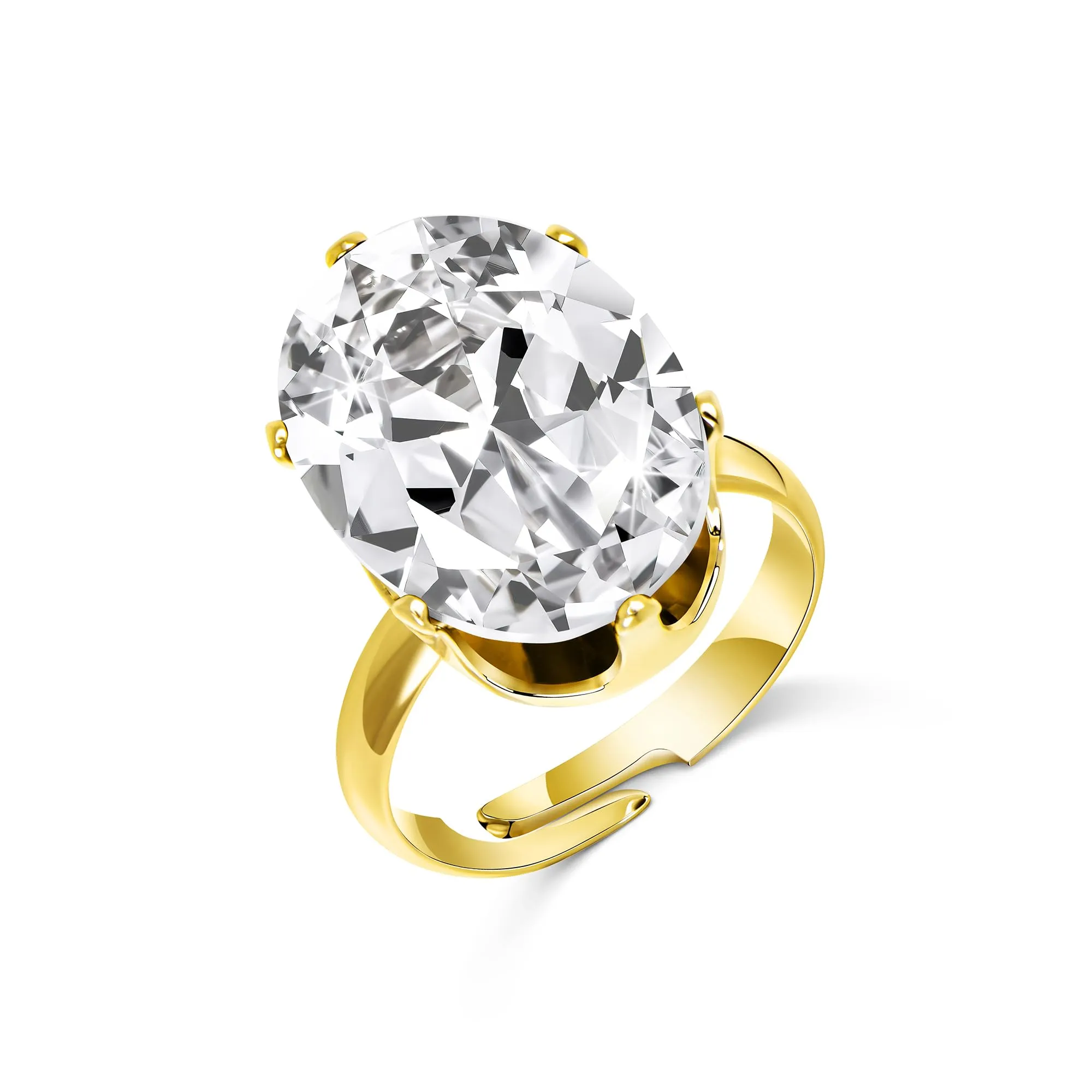 Linawe Anello Regolabile in Oro con Diamante Moissanite - immagine 5