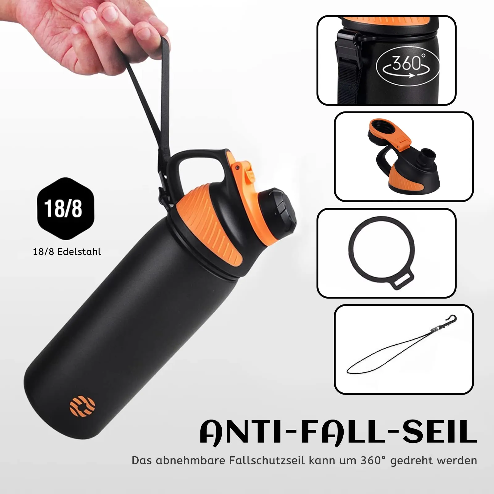 Fjbottle Borraccia Termica 1L Acciaio Inox con Tappo Magnetico - immagine 3