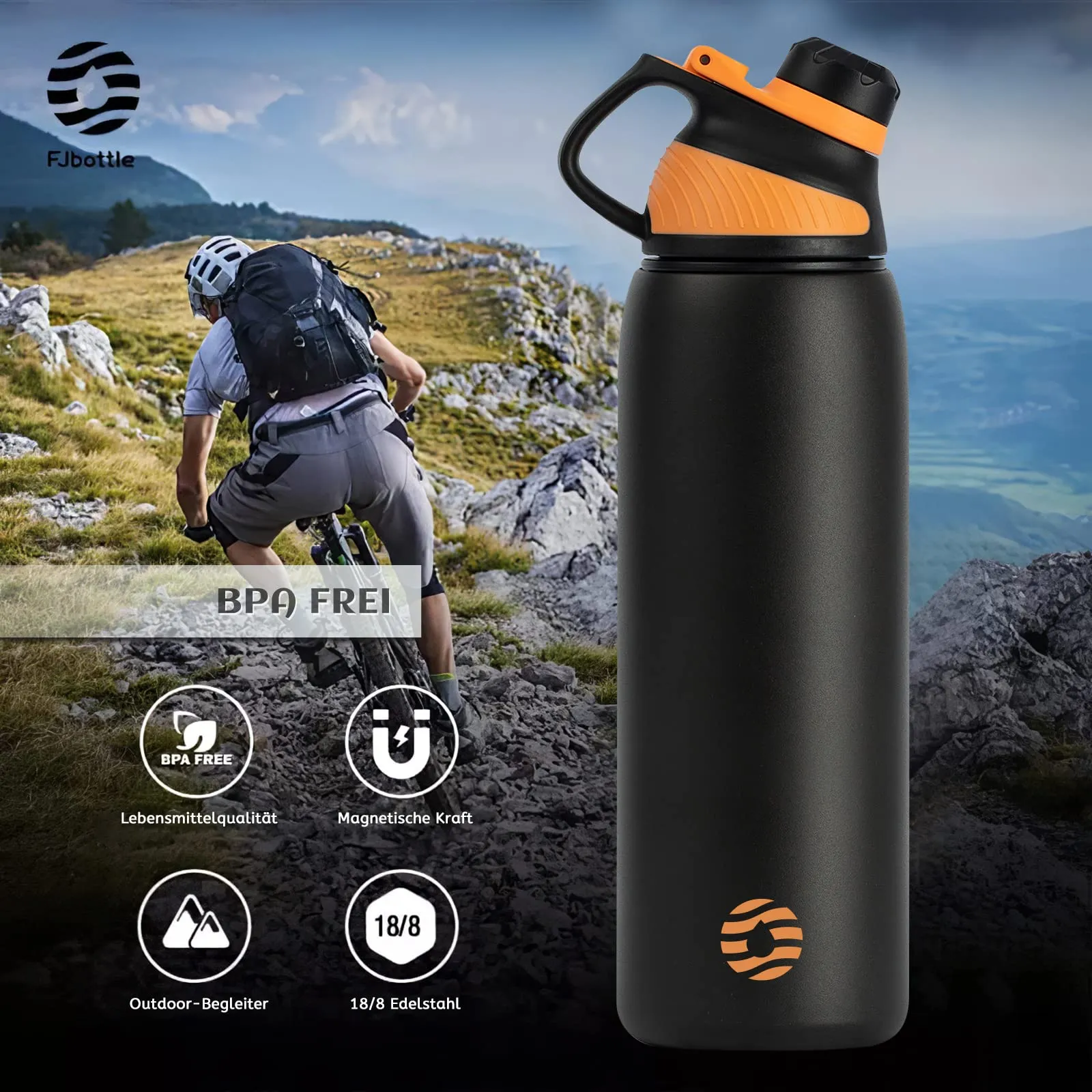 Fjbottle Borraccia Termica 1L Acciaio Inox con Tappo Magnetico - immagine 5