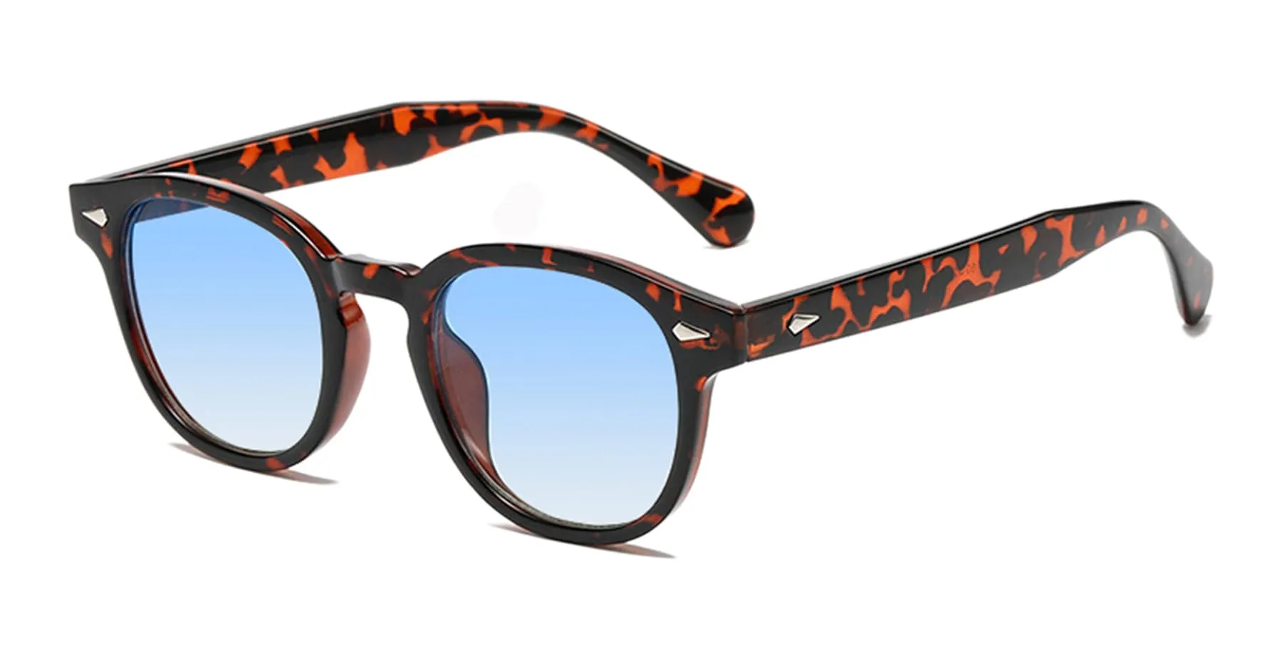 LHSDMOAT Occhiali da sole sportivi vintage anni '70 rotondi UV400 stile Depp per uomo e donna - immagine 1