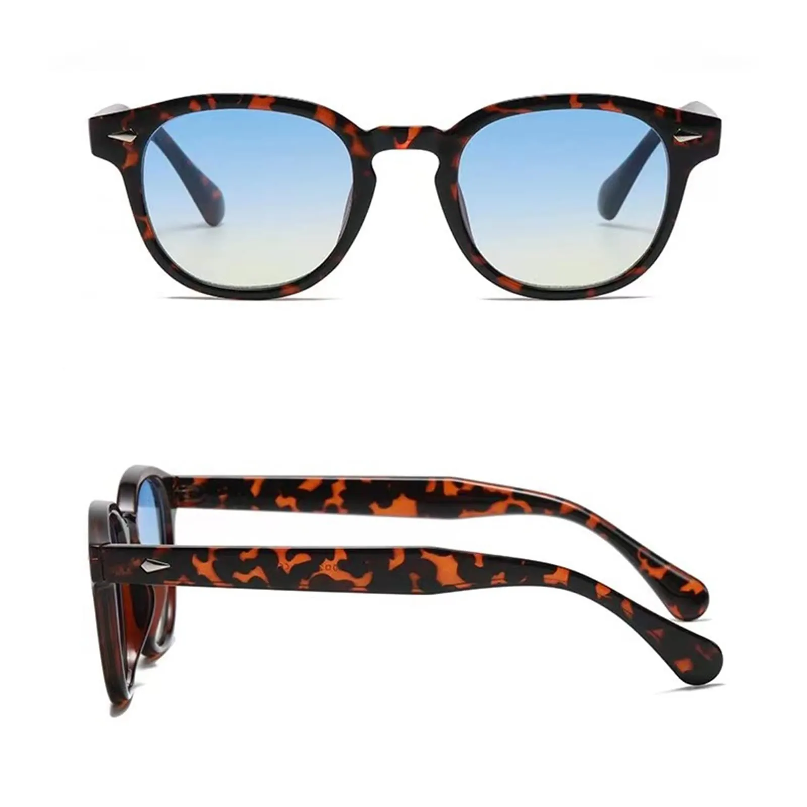 LHSDMOAT Occhiali da sole sportivi vintage anni '70 rotondi UV400 stile Depp per uomo e donna - immagine 4
