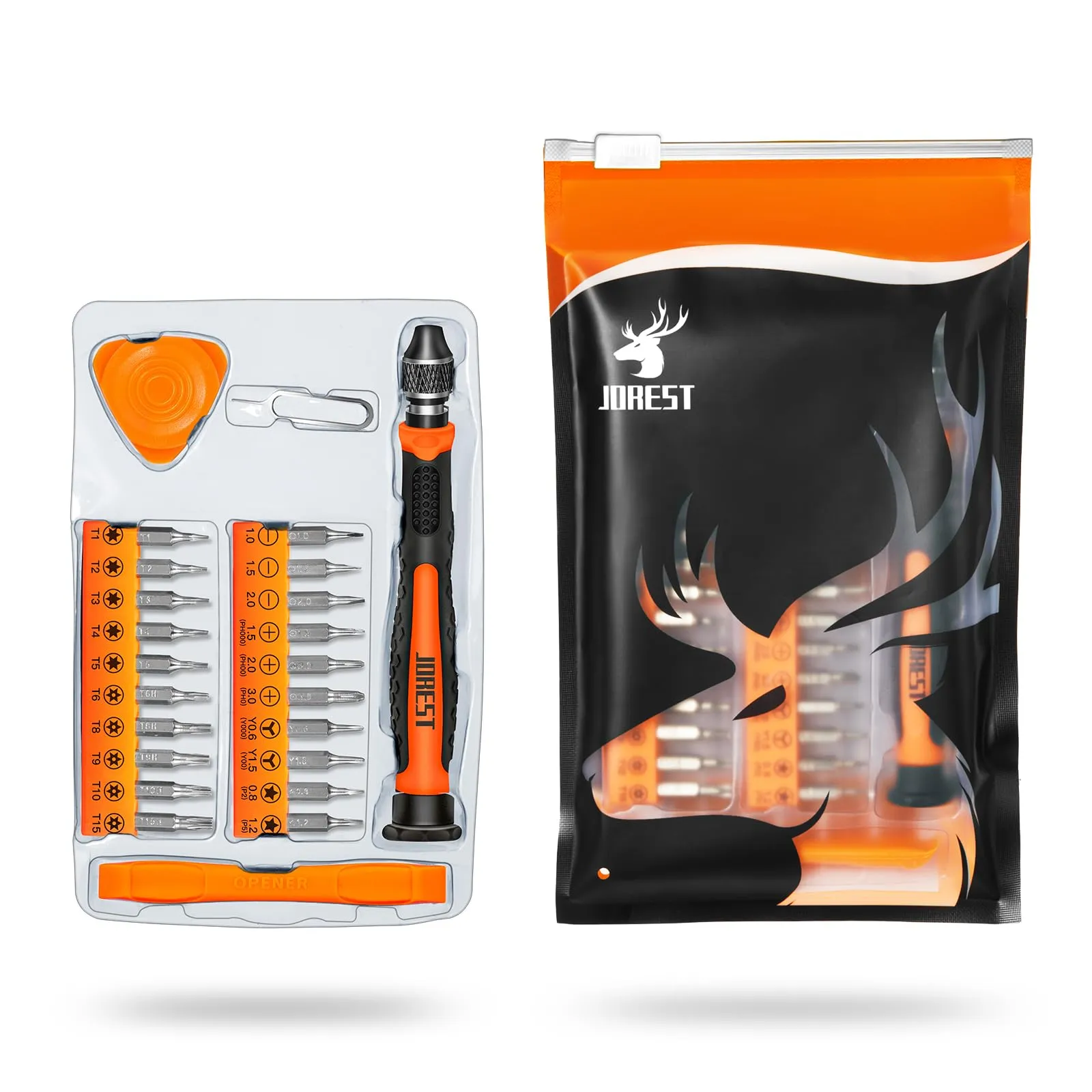 Jorest 24Pcs Precision Screwdriver Set, Torx T1 T2 T3 T5 T6 T8 T9 T15, Triwing Y00, Phillips PH00, Pentalobe P2 P5, for Switch, PS4, Xbox, PC, Laptop, Glasses, Watches - immagine 6