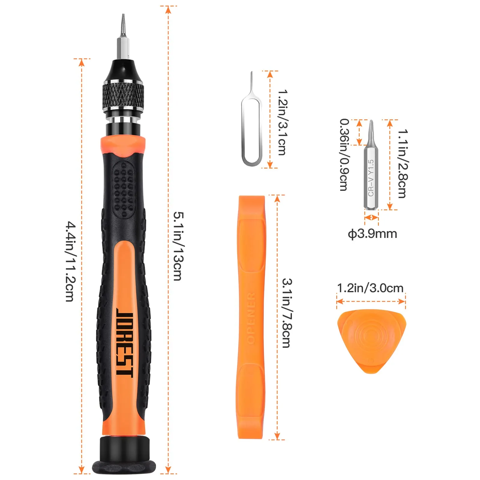 Jorest 24Pcs Precision Screwdriver Set, Torx T1 T2 T3 T5 T6 T8 T9 T15, Triwing Y00, Phillips PH00, Pentalobe P2 P5, for Switch, PS4, Xbox, PC, Laptop, Glasses, Watches - immagine 7
