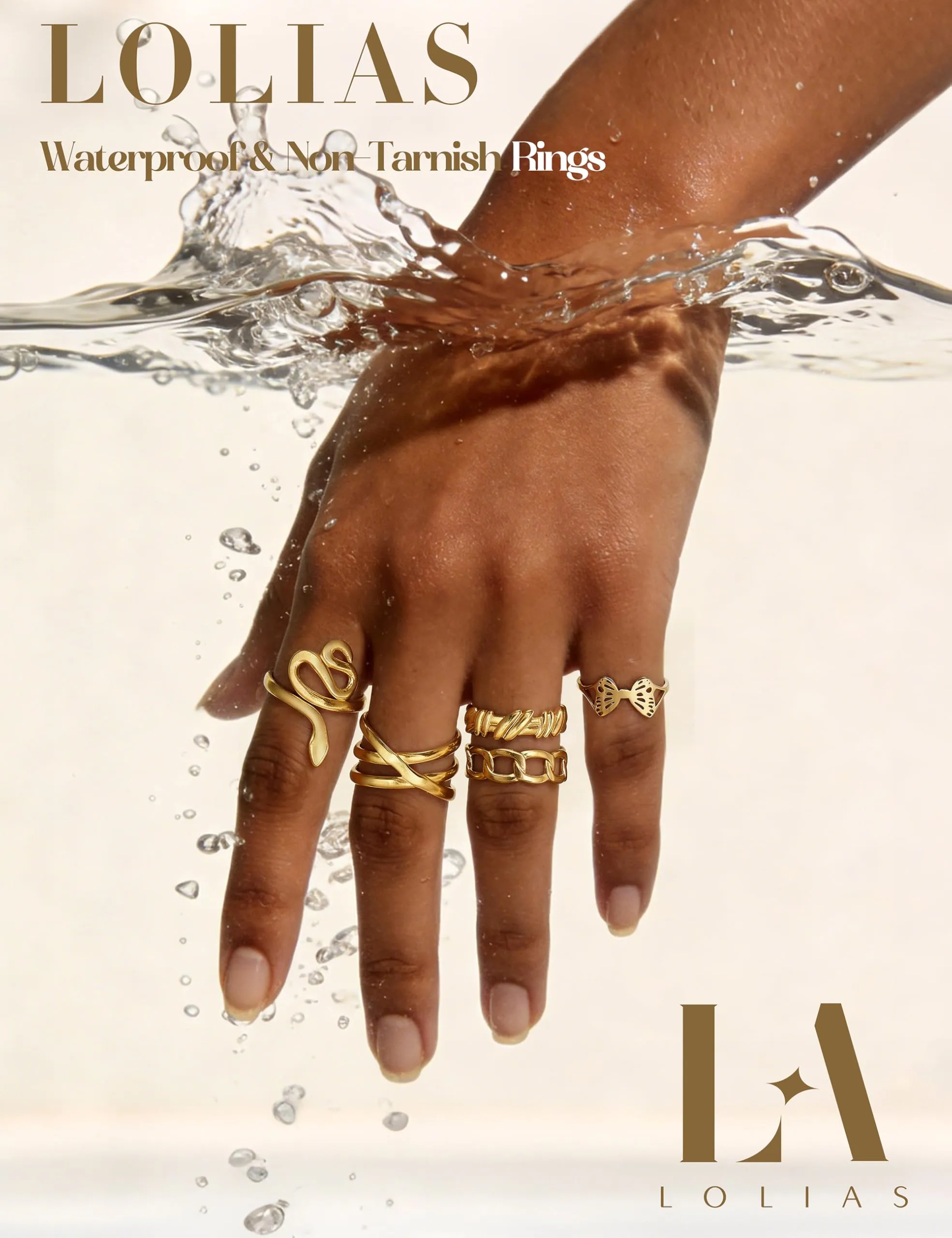 LOLIAS Set 14 Anelli Donna in Acciaio Inossidabile Regolabili - immagine 4
