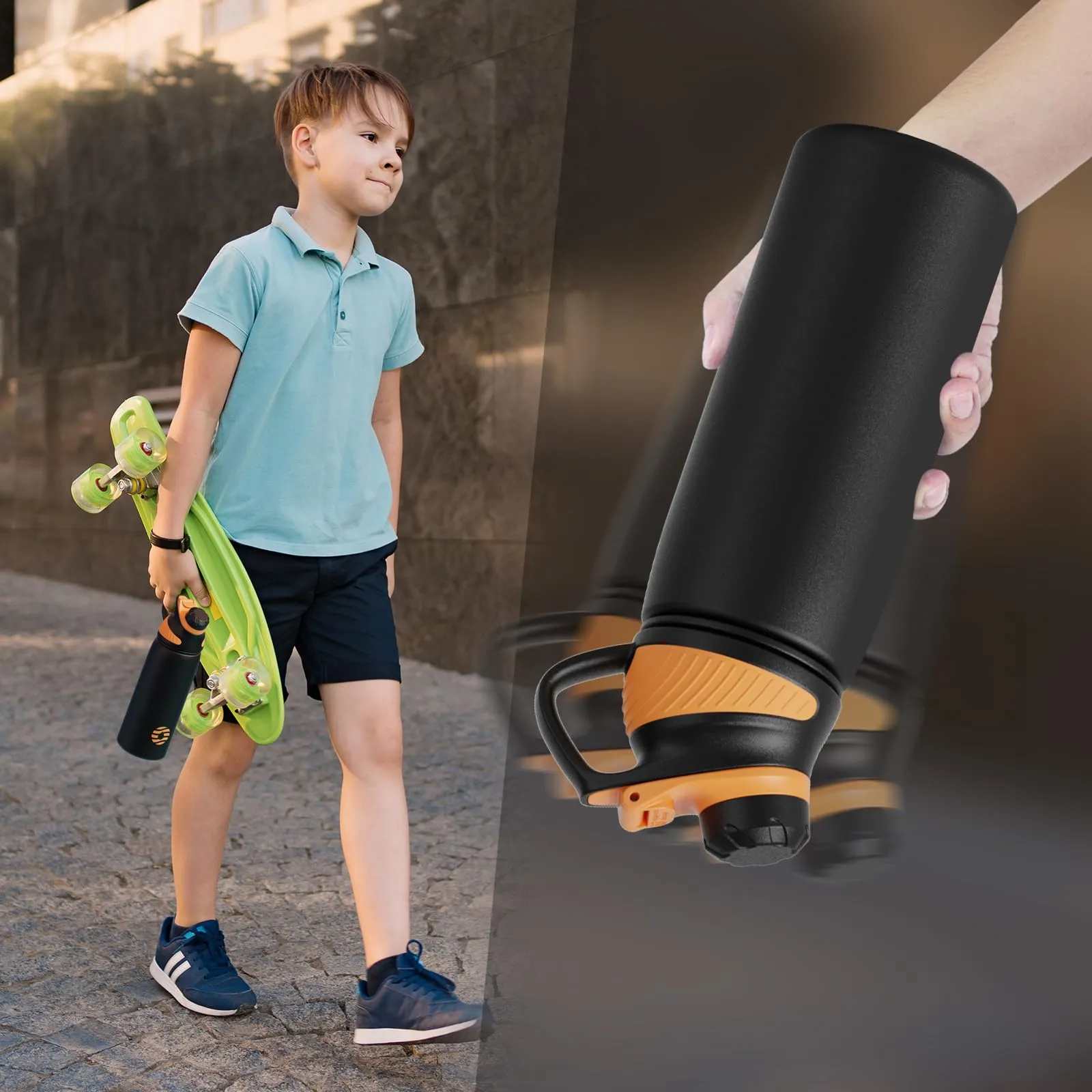 Fjbottle Borraccia Termica 600ml in Acciaio Inox con Tappo Magnetico per Ciclismo - immagine 6