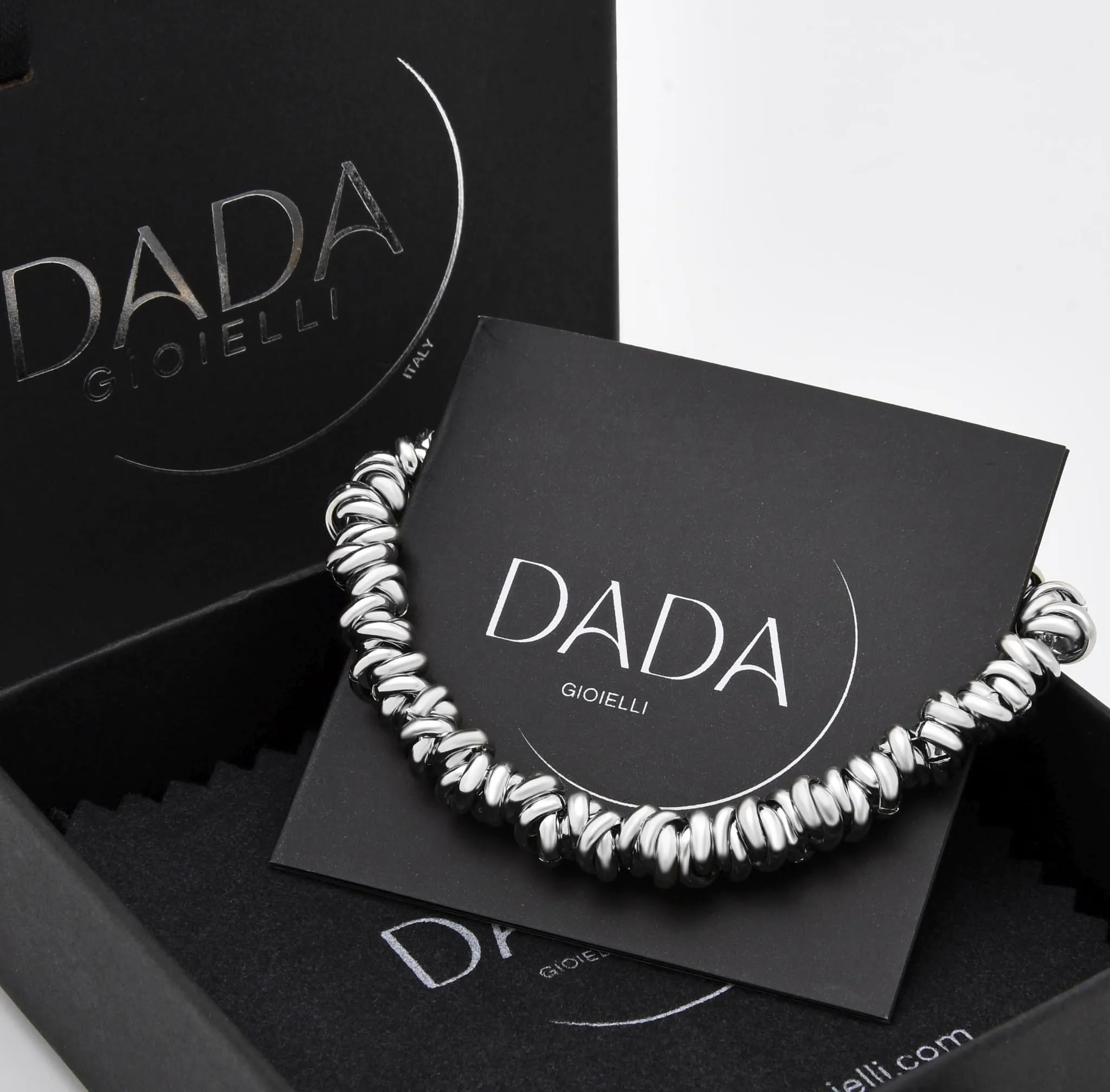 Dada Gioielli Bracciale Donna Nodini Intrecciati Acciaio Argento - immagine 3