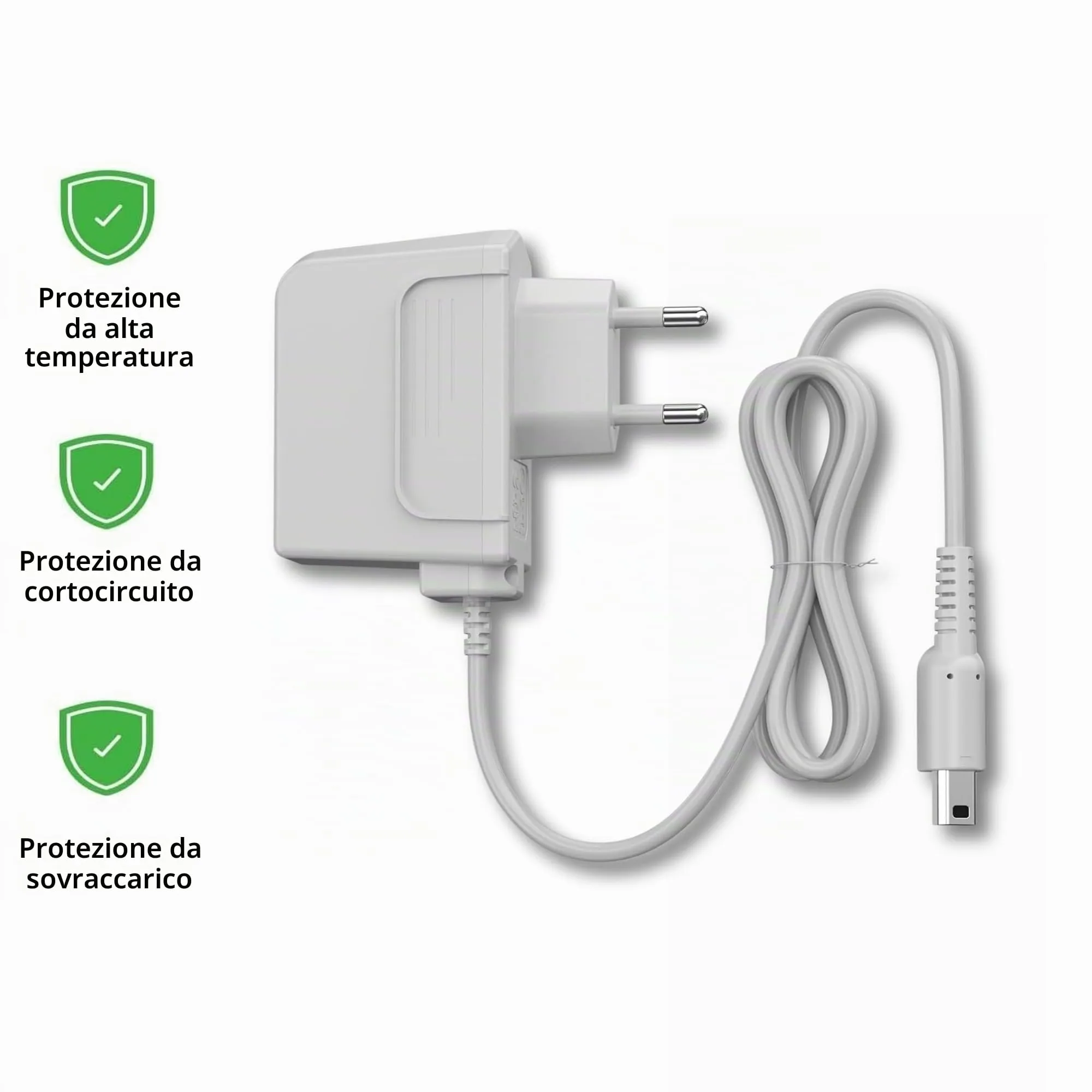 FLLAGG20 Caricatore per Nintendo 3DS, 2DS, DSi, 3DS XL (2 Pezzi) - immagine 2