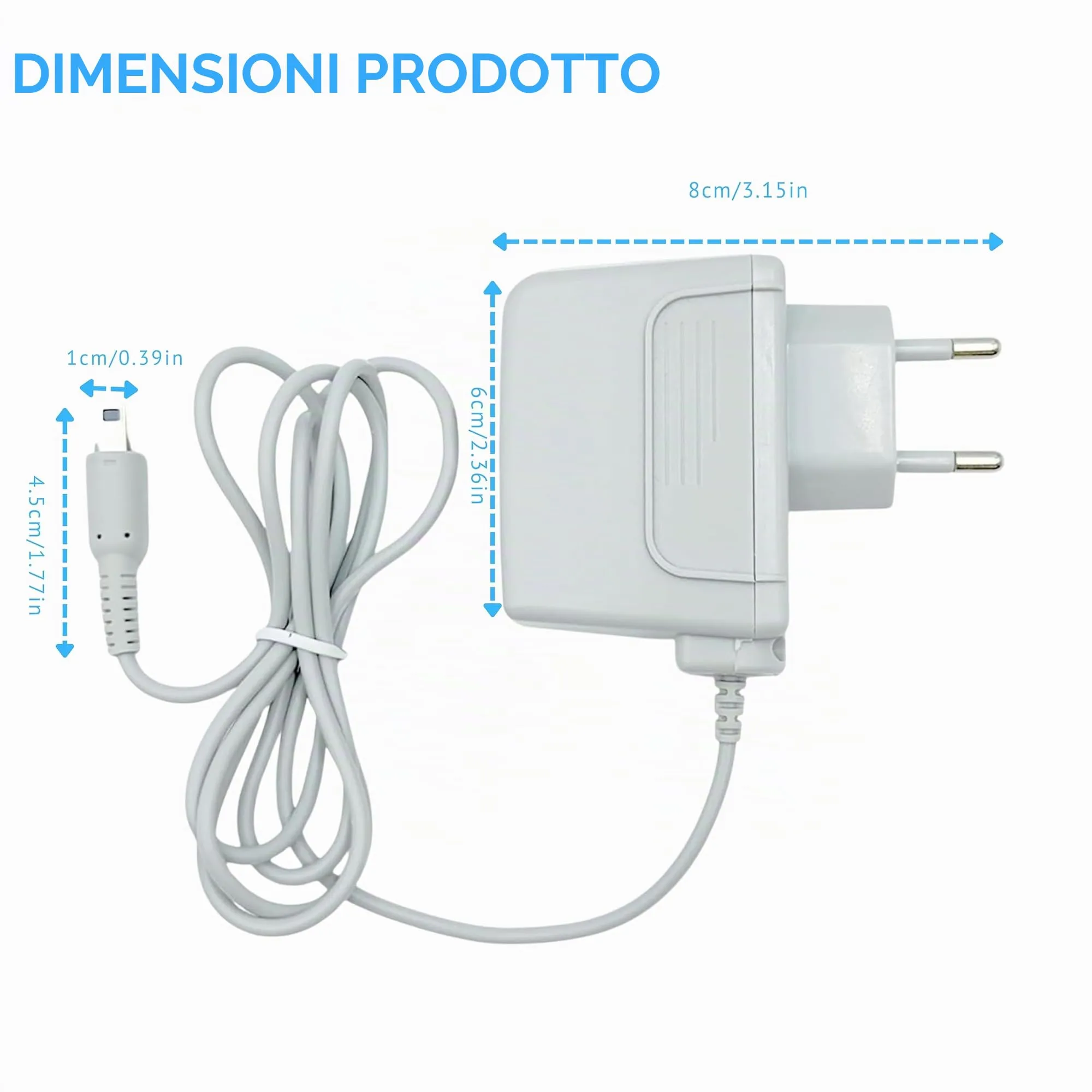 FLLAGG20 Caricatore per Nintendo 3DS, 2DS, DSi, 3DS XL (2 Pezzi) - immagine 6
