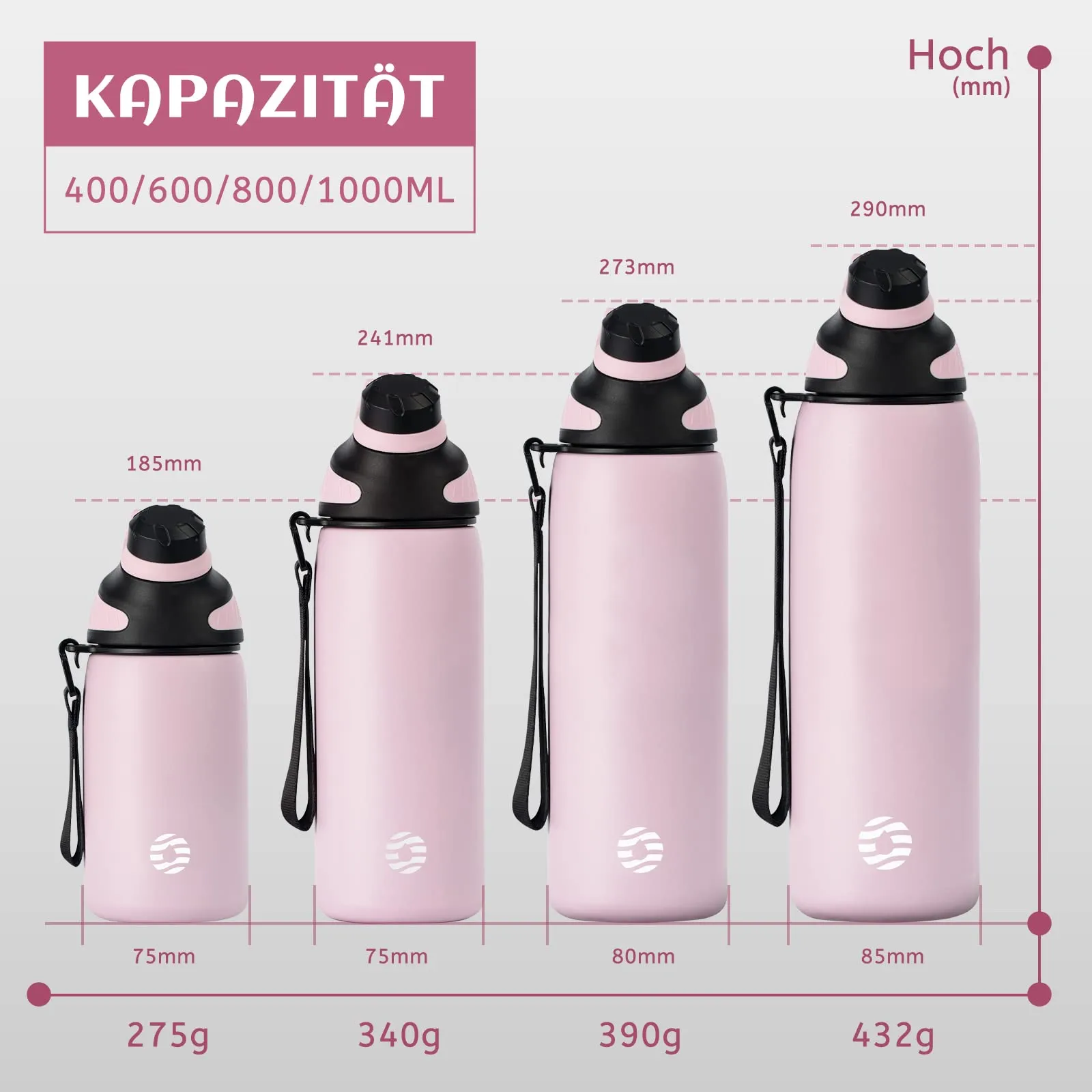 Fjbottle Borraccia Termica in Acciaio Inox con Tappo Magnetico, 400ml - immagine 7