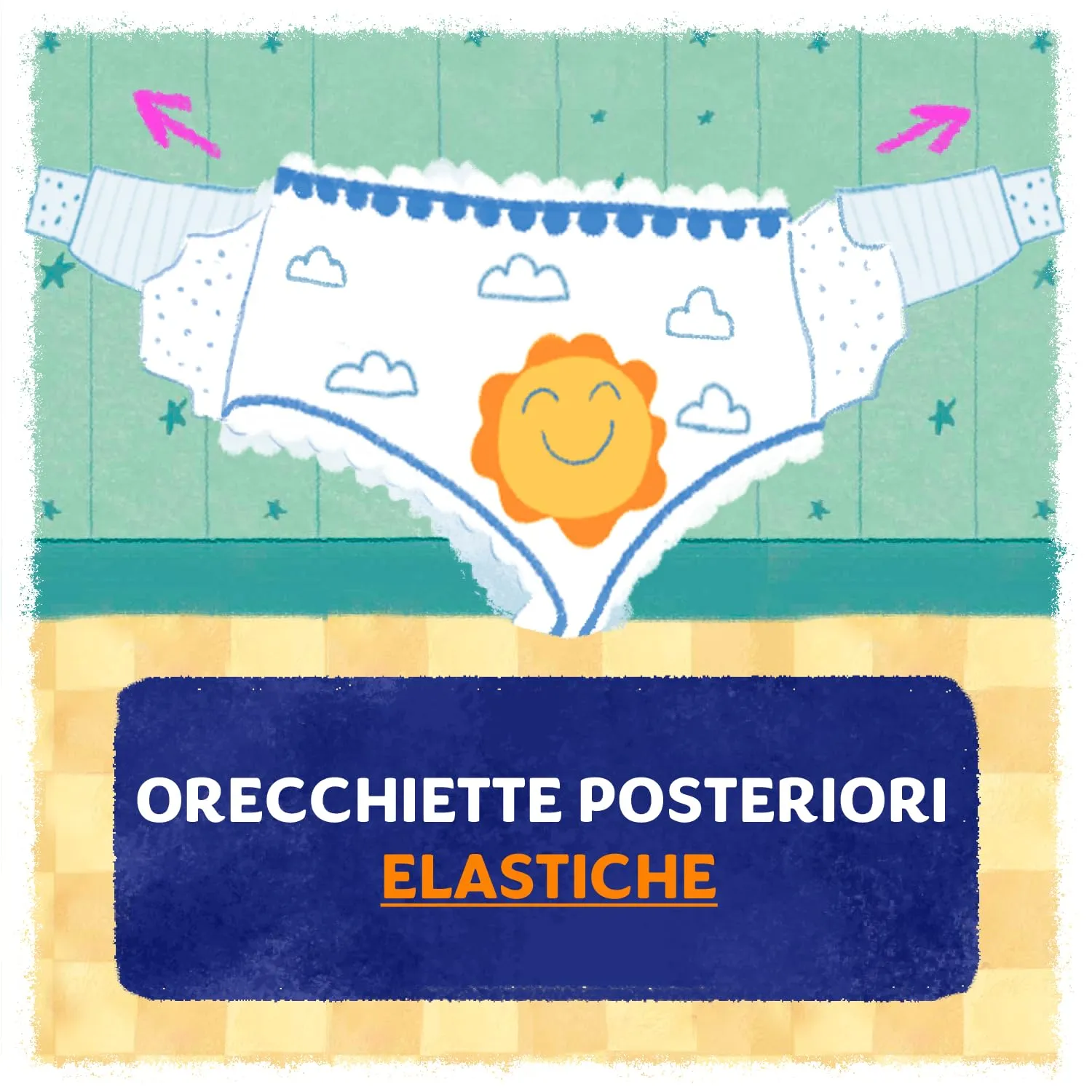Pampers Sole e Luna Pannolini Extralarge, Taglia 6 (15-30 kg), 78 Pannolini - immagine 2