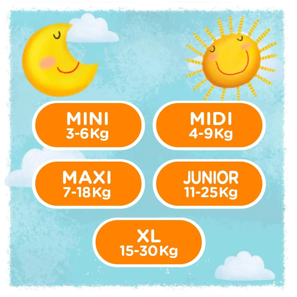 Pampers Sole e Luna Pannolini Extralarge, Taglia 6 (15-30 kg), 78 Pannolini - immagine 6