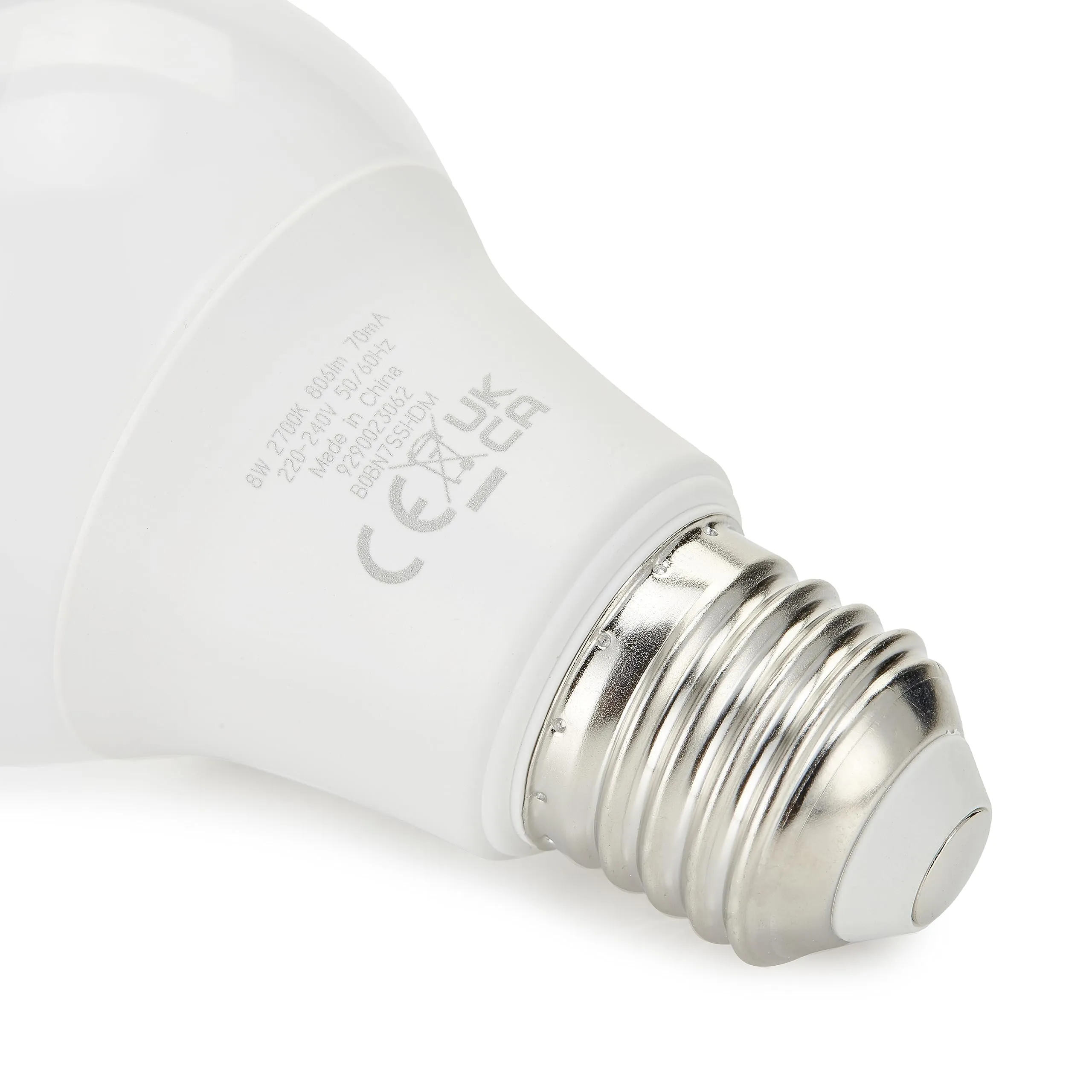 Amazon Basics Lampadine LED Edison E27, 8W (60W), Bianco Caldo, Non Dimmerabili, Confezione da 6 pezzi - immagine 4