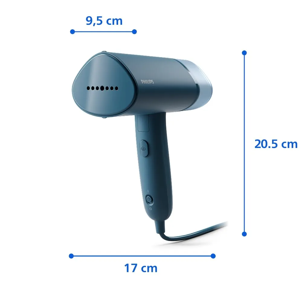 Philips 3000 Ferro da Stiro Verticale a Vapore Pieghevole, 20 g/min, 1000W, Blu - immagine 11
