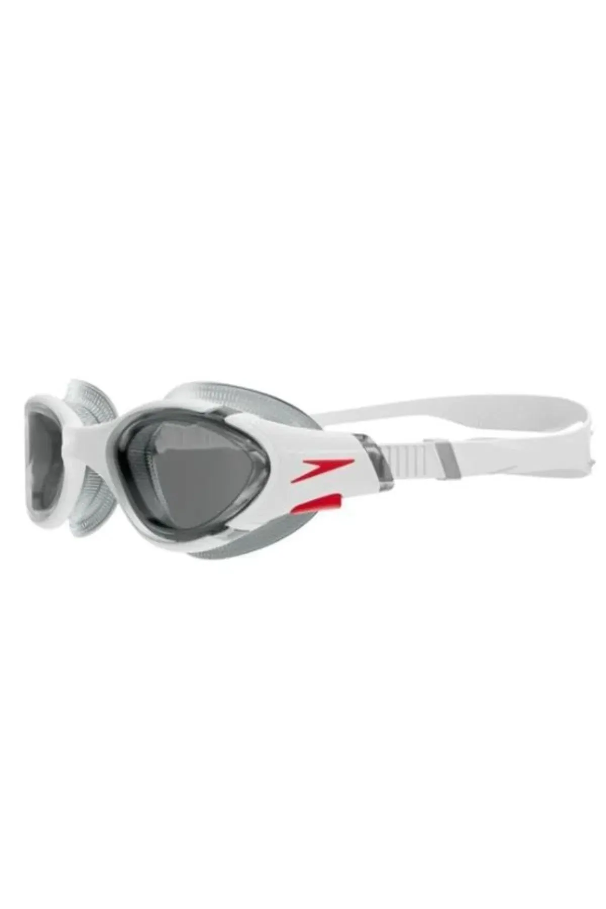 Speedo Biofuse 2.0 Unisex Swimming Goggles - White/Red/Light Smoke - One Size - immagine 2