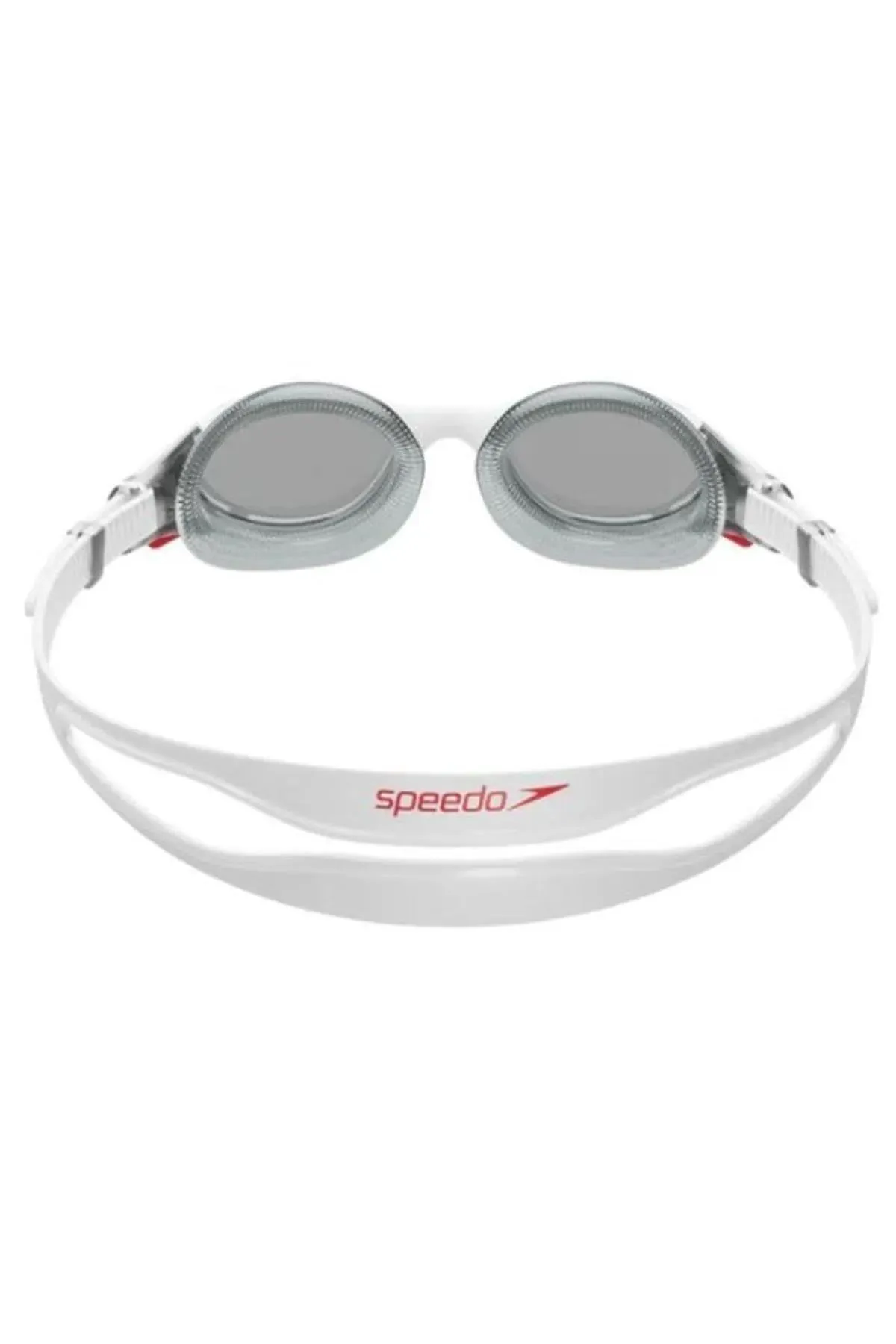 Speedo Biofuse 2.0 Unisex Swimming Goggles - White/Red/Light Smoke - One Size - immagine 3