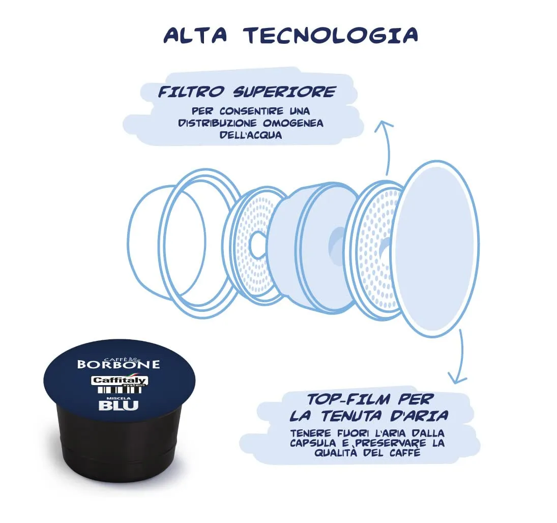 Caffè Borbone Miscela Blu - 48 Capsule per macchine Caffitaly - immagine 4