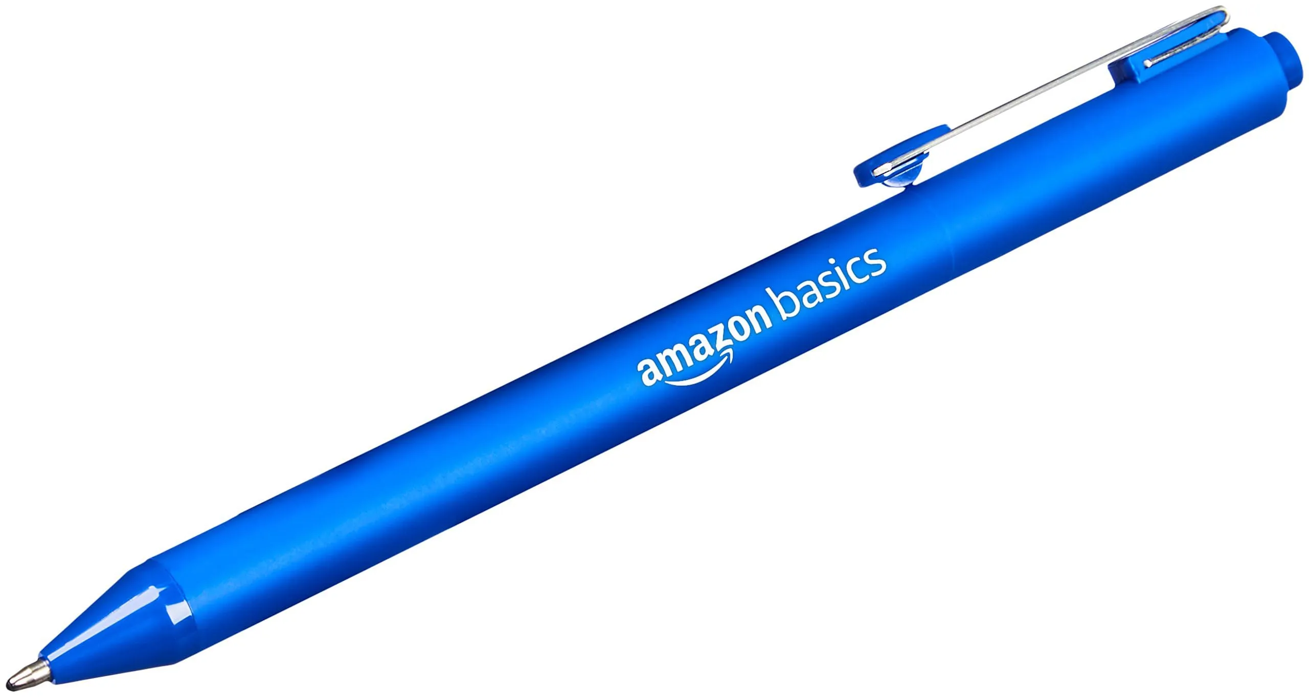Amazon Basics Penne a Sfera Retrattili con Impugnatura Morbida, Blu, Confezione da 12 - immagine 2