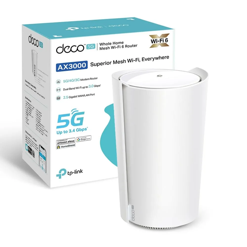 TP-Link Deco X3000-5G Mesh WiFi 6 AX3000 Router 5G con SIM - immagine 1